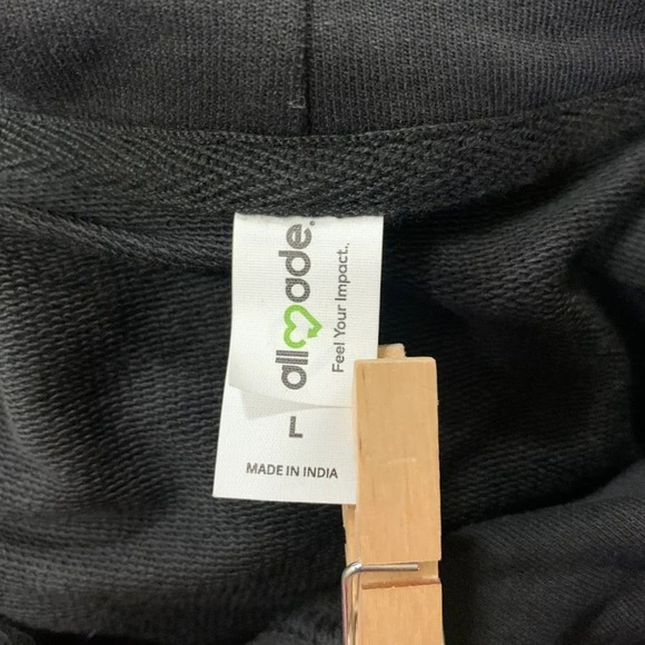 Happylucky Unisex Fear Less Love More Inclusive Cotton Pullover Hoodie Size L - Picture 7 of 12